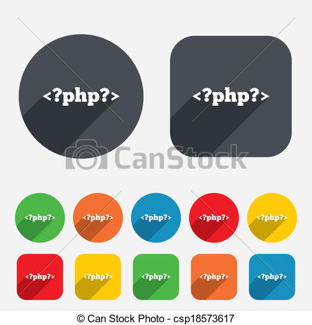 PHP sign icon. Programming language symbol. - csp18573617