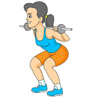 physical fitness woman weight - Lifting Weights Clipart