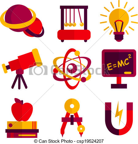 ... Physics and Astronomy Icons Set - Physics and astronomy.