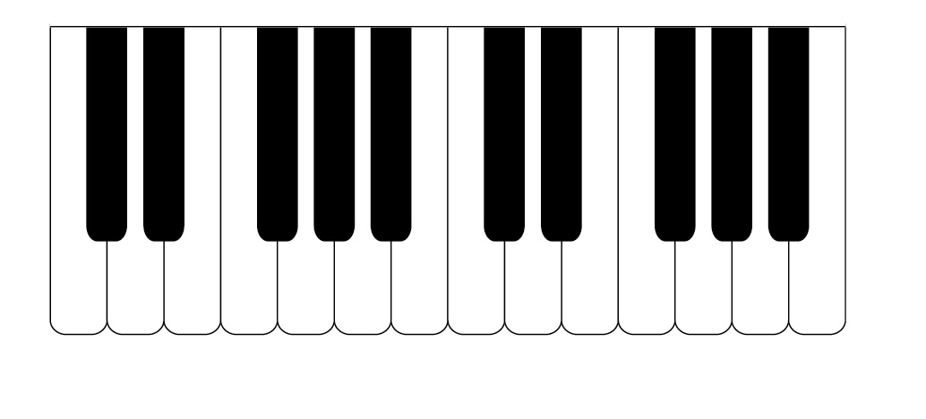 piano keyboard clipart