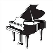 Clip Art Image of a Piano .