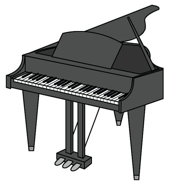 Piano Clip Art/ Piano Vector  - Piano Clipart