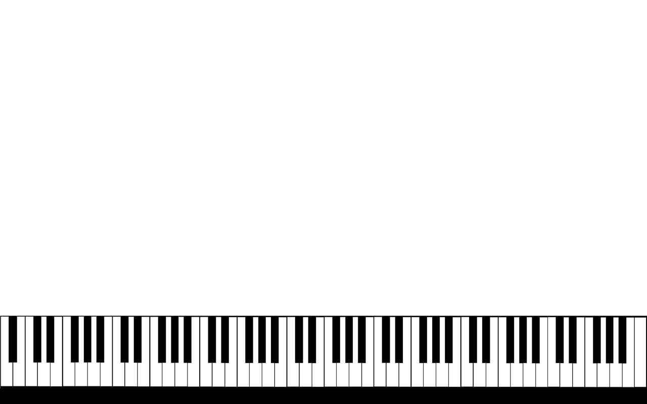 Piano Keyboard Clipart Black And White - Gallery