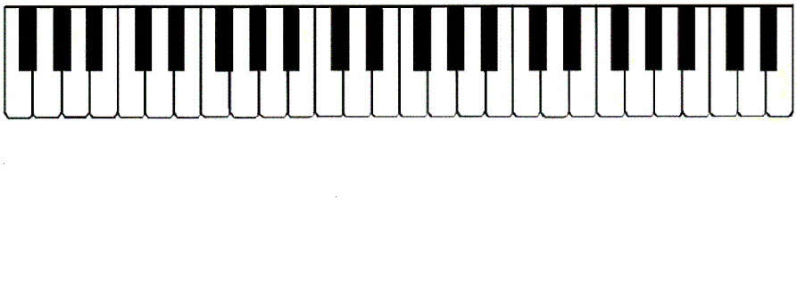 Piano Keyboard Coloring Pages - Piano Keyboard Clipart