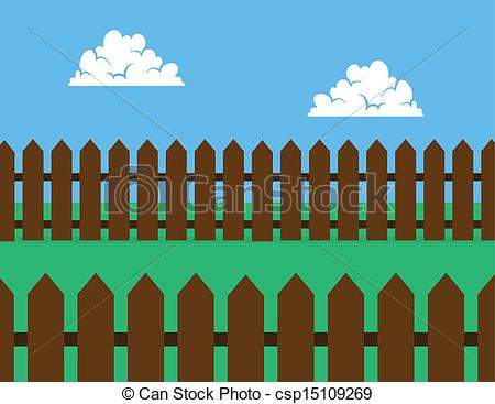... Picket Fence Brown Backyard - Brown wooden picket fence in.