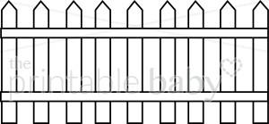 White Picket Fence Clipart Cl