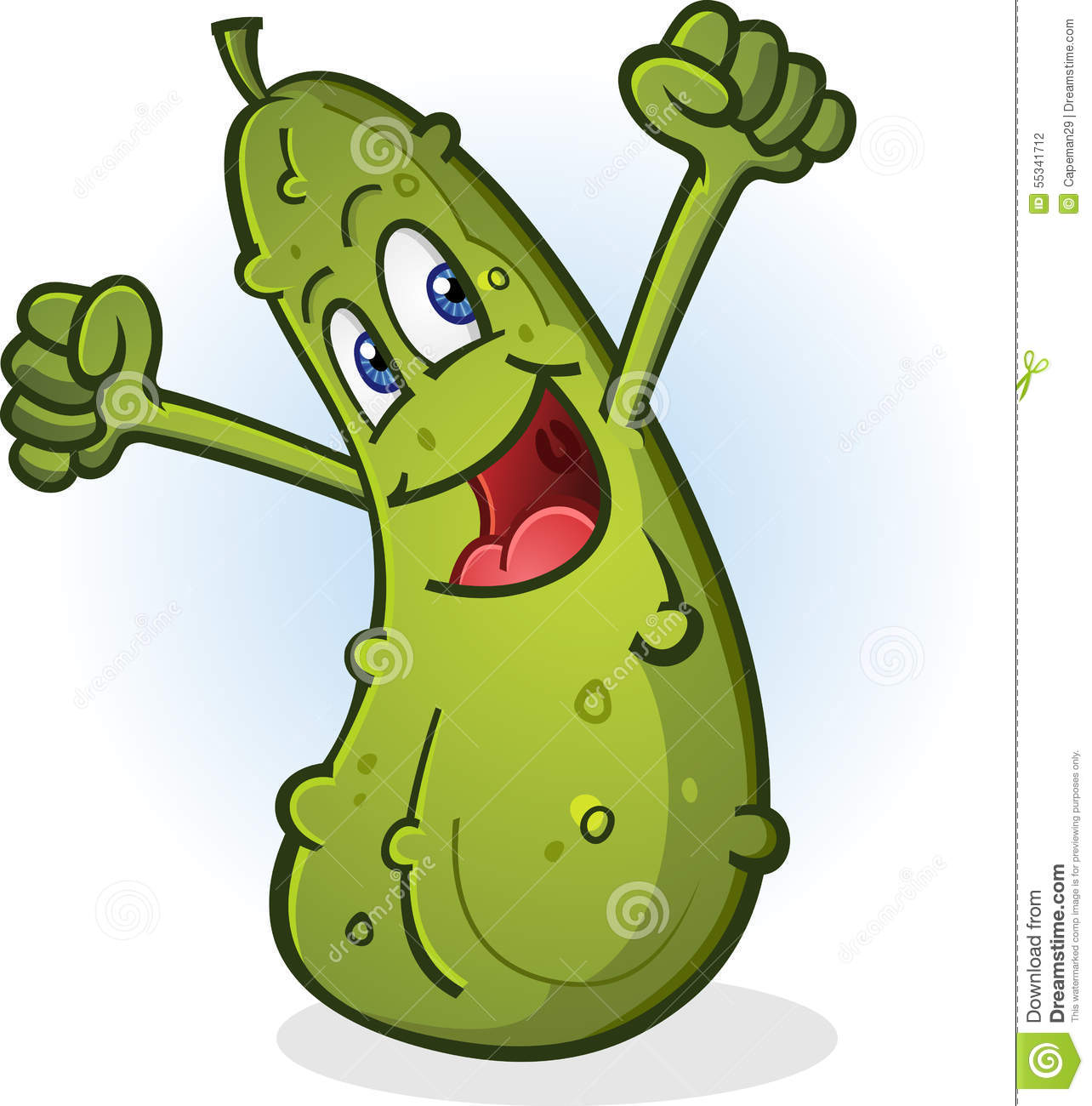 Pickle Cartoon Character Chee - Pickle Clip Art