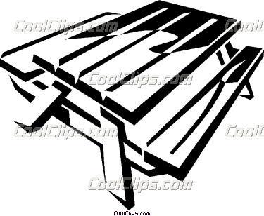 picnic table clipart