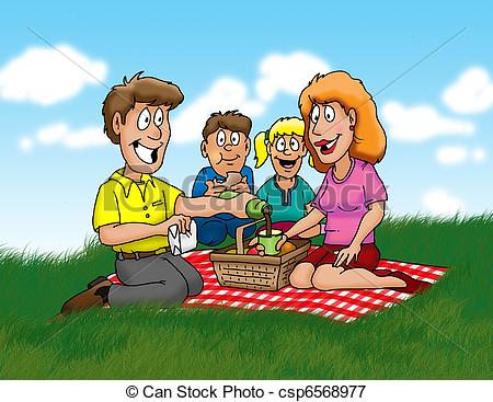 ... picnic - A family enjoying a picnic in the park