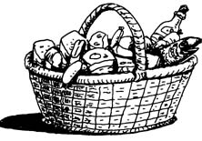 Gift Basket Clip Art #11063 .