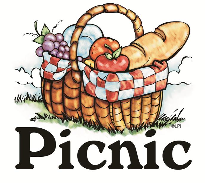 cartoon family on a picnic