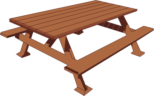 family picnic table clipart