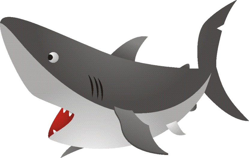 swimming shark. Size: 51 Kb