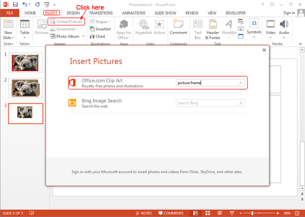 Picture Frames In Powerpoint 2013 Powerpoint E Learning Center