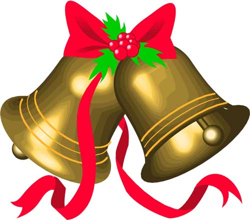 christmas gold bell with .