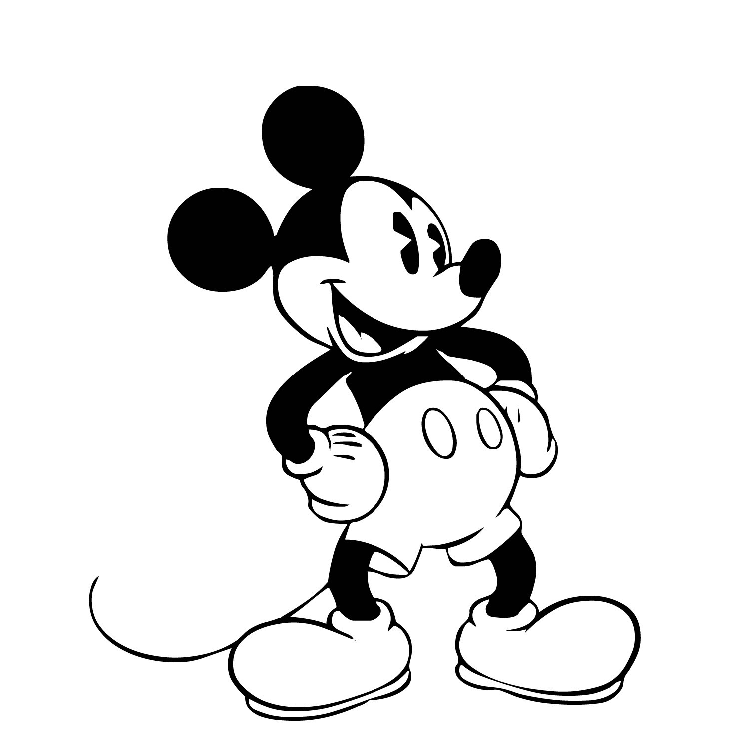 Pictures of mickey mouse . - Mickey Mouse Clipart Black And White