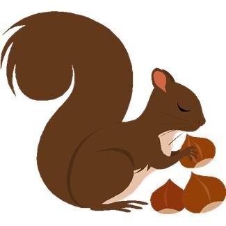 Cute Squirrel Clipart Black A