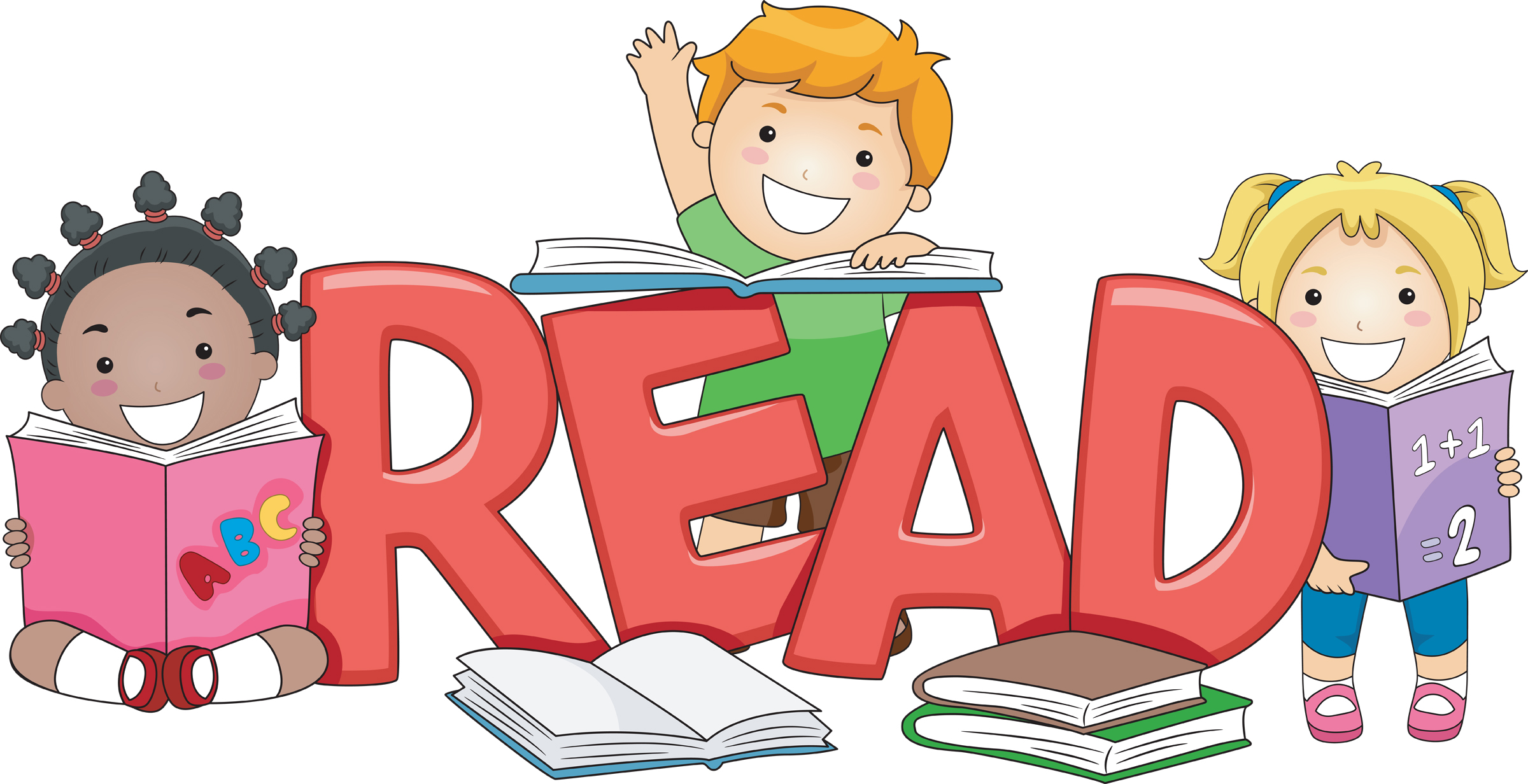 Pictures Of Students Reading - Clipart Reading