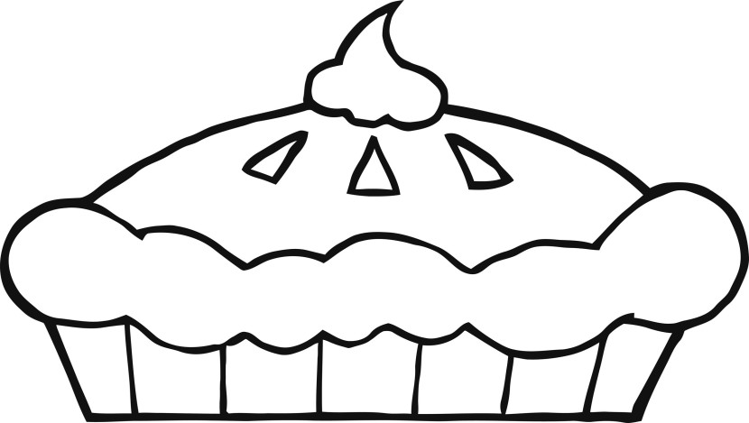 Pie clipart black and white 2