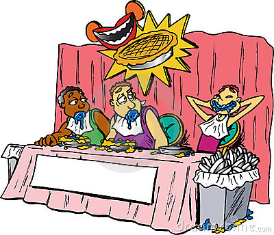 Pie Eating Contest Clipart #1