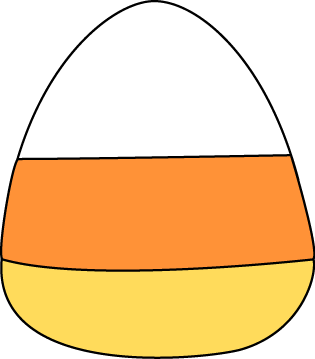 Piece Of Candy Corn Clip Art Image Piece Of Candy Corn With A Black