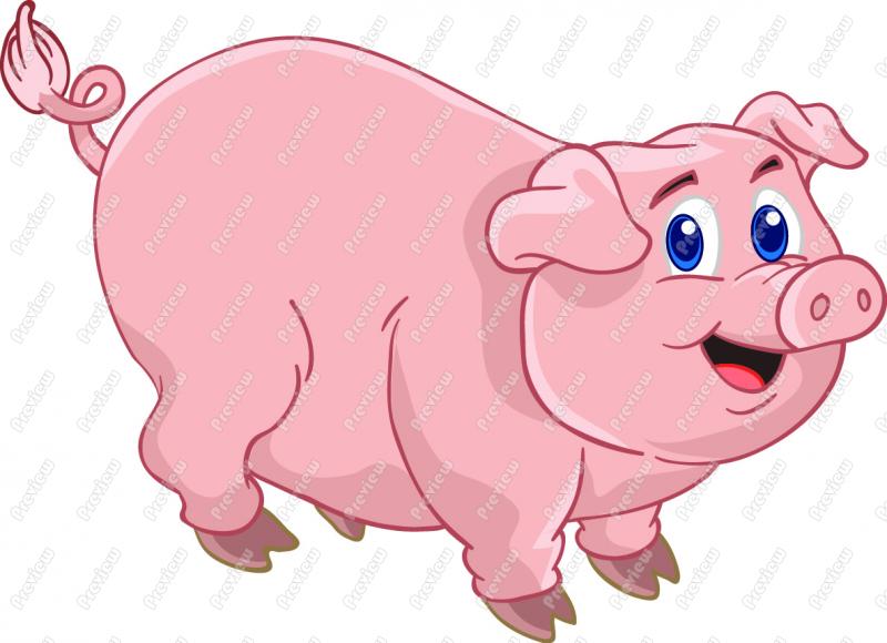 Clipart Cute Pig Royalty Free