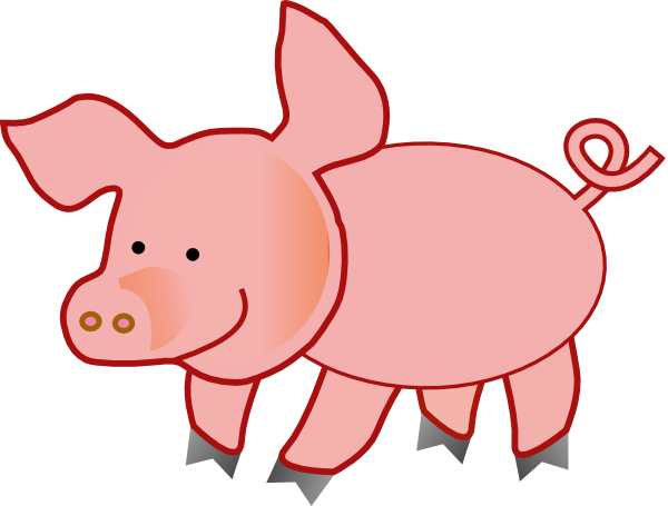 Pig Clip Art Outline Clipart  - Pigs Clipart