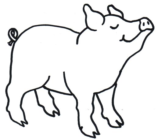 Pig Clip Art - Pig Clipart Black And White
