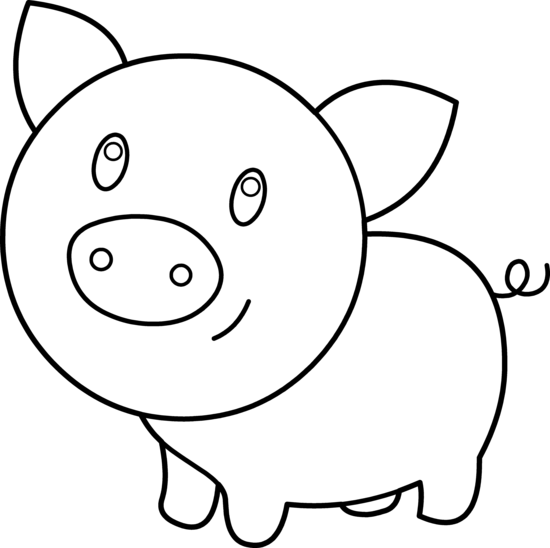 Pig Clip Art - Pig Clipart Black And White