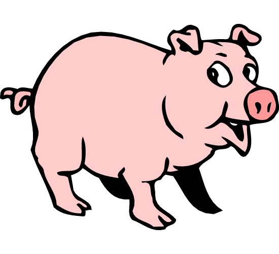 cute smiling pink pig. Size: 