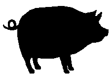 Pig Clip Art Pig Silhouettes  - Pig Silhouette Clip Art