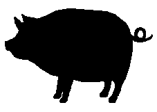 22 Pig Silhouette Free Clipar
