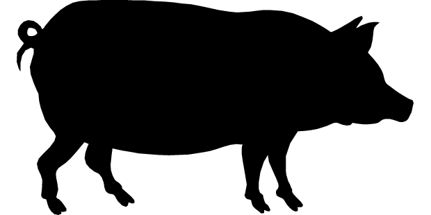 Pig Clipart Black And White .