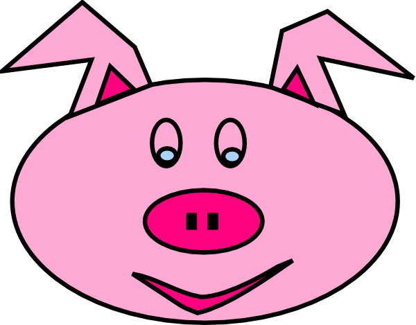 Pig Face Clip Art #19644