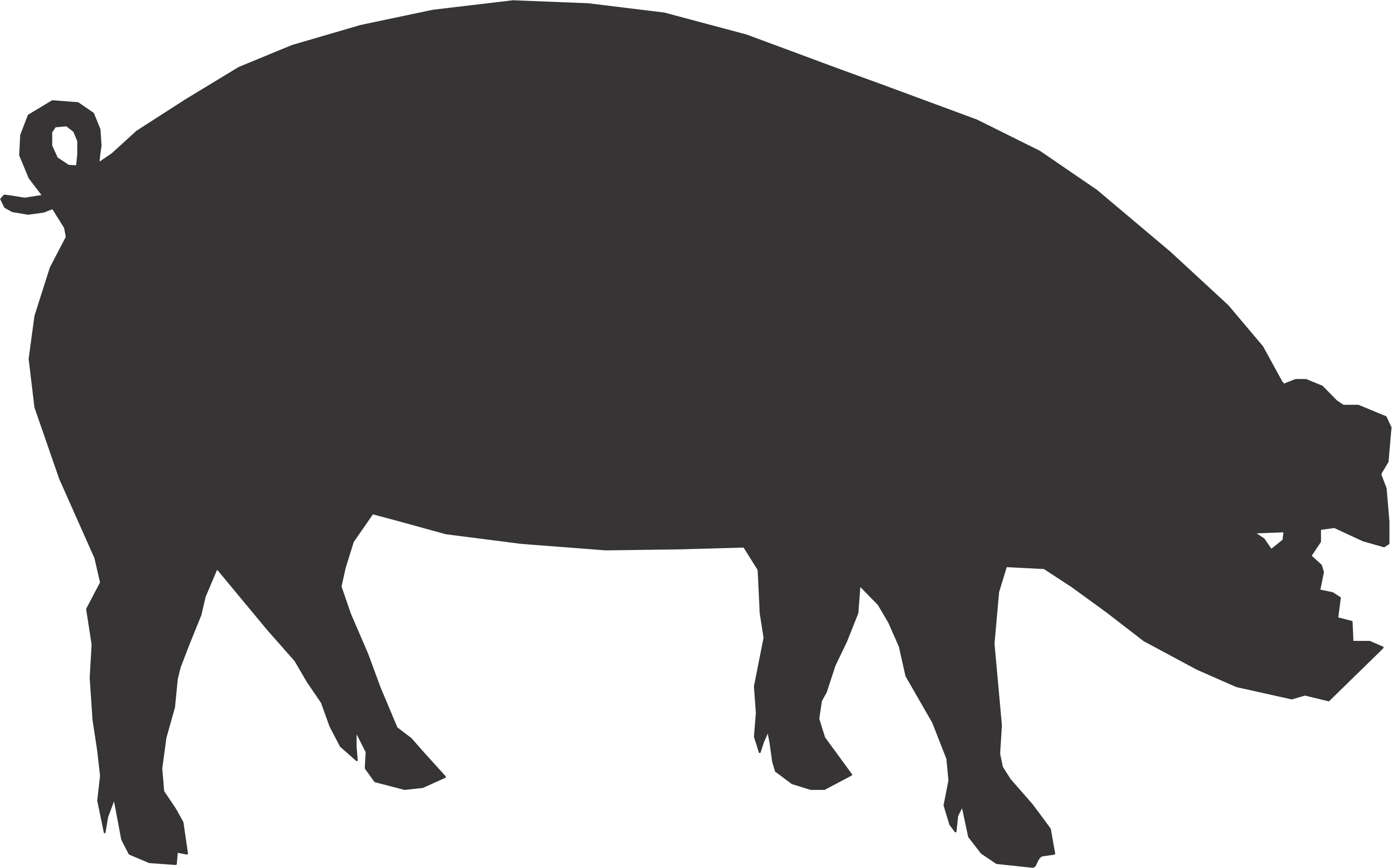 pig silhouette clip art - Pig Silhouette Clip Art