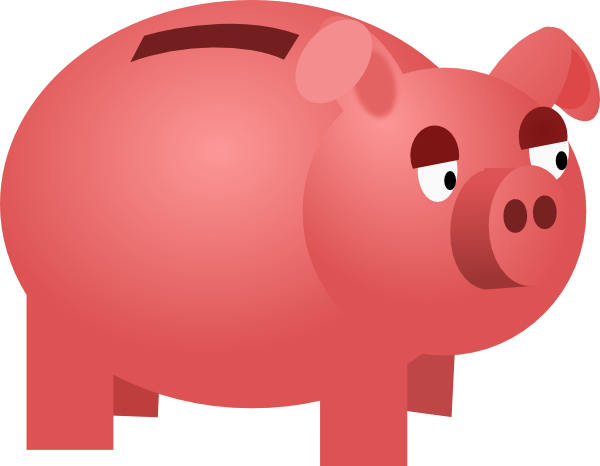 Piggy Bank Clip Art - .