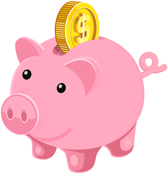 piggy bank clipart black and 