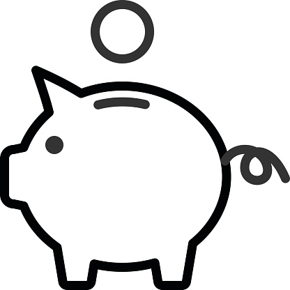 Cute Piggy Bank Clipart