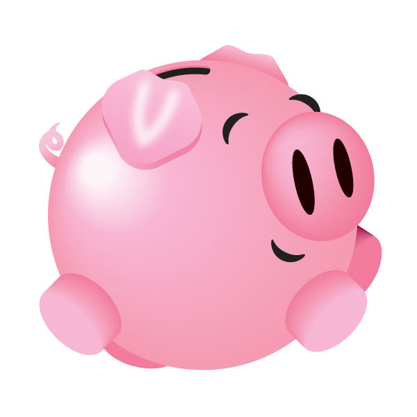Piggy Bank Illustration On Be - Piggy Bank Clipart