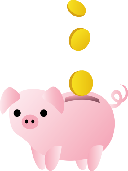 Piggy Bank With Coins Free Cl - Piggy Bank Clipart