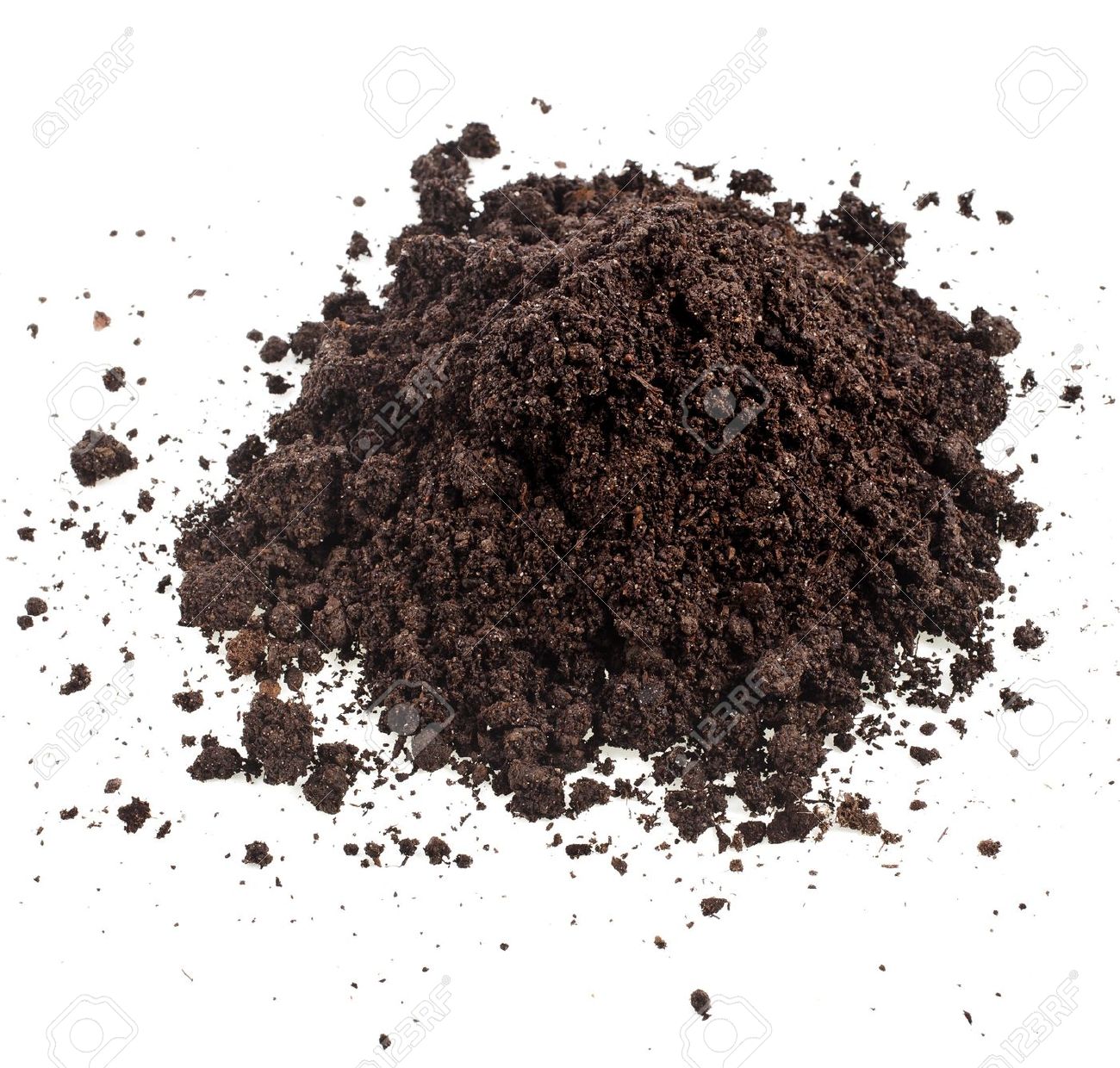 Pile heap of soil humus .