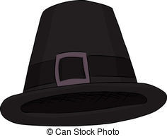 ... Pilgrim Hat - Isolated cartoon of a black pilgrim hat
