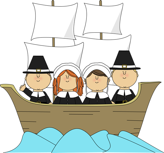 Pilgrims On The Mayflower Cli - Mayflower Clipart