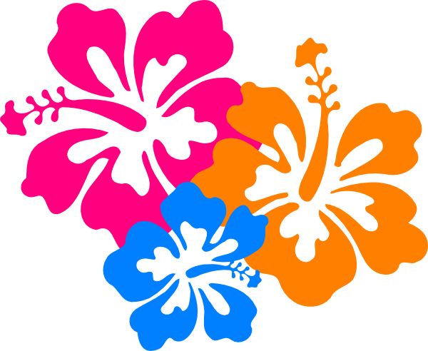 Tropical Flowers Clipart .