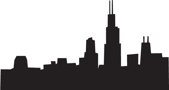 ... Chicago city skyline silh
