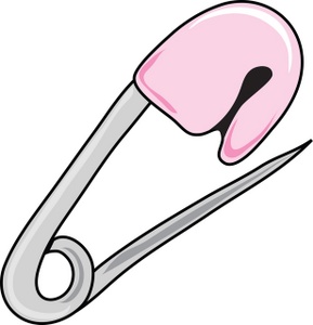 Pin Clipart Image Pink Baby Diaper Pin