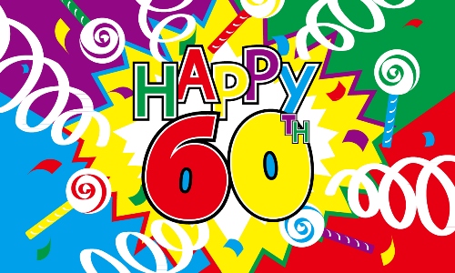 Happy birthday 60 years retro