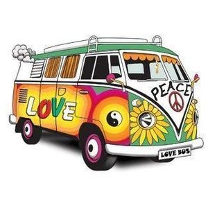 Pin Vw Bus Clip Art Vector . - Hippie Clipart