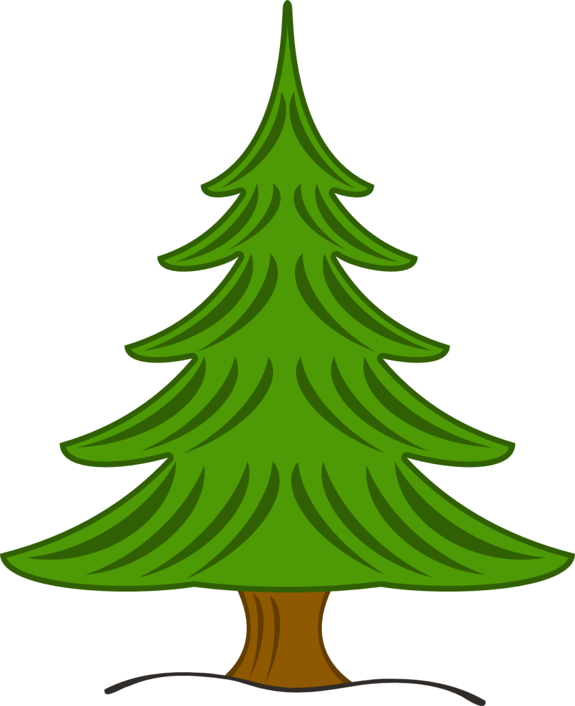 Tree clip art snowy pine tree