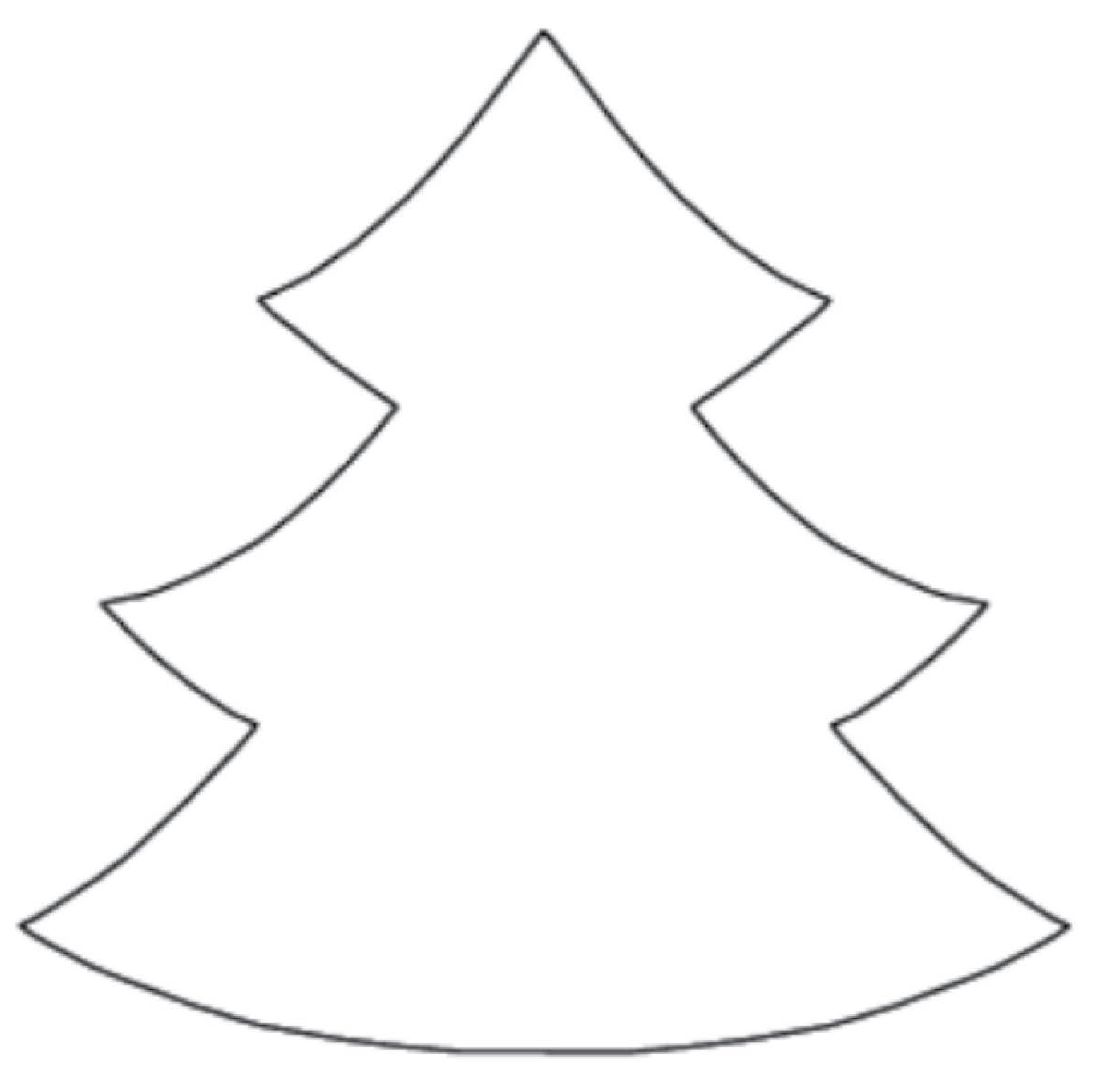Blank Christmas Tree Outline 